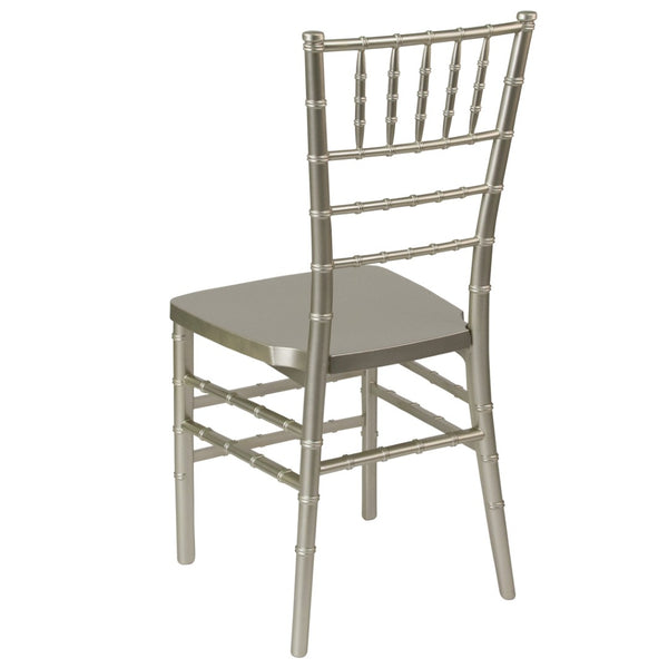 English Elm HERCULES Premium Stacking Chiavari Chair - Elegant Resin Seating for Weddings, Events & Rentals Champagne LE-CHAMP-GG