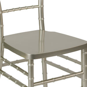 English Elm HERCULES Premium Stacking Chiavari Chair - Elegant Resin Seating for Weddings, Events & Rentals Champagne LE-CHAMP-GG