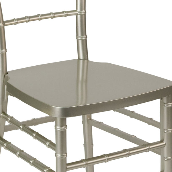 English Elm HERCULES Premium Stacking Chiavari Chair - Elegant Resin Seating for Weddings, Events & Rentals Champagne LE-CHAMP-GG