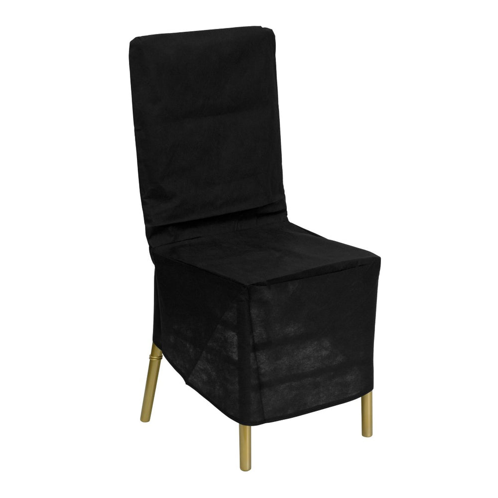 English Elm Bella Black Fabric Chiavari Chair Cover - Durable, Tailored Storage Solution for Event Venues & Rentals LE-COVER-GG