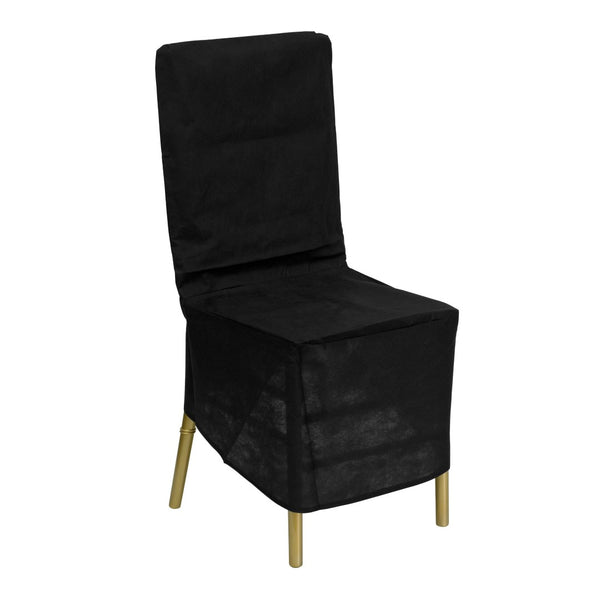 English Elm Bella Black Fabric Chiavari Chair Cover - Durable, Tailored Storage Solution for Event Venues & Rentals LE-COVER-GG