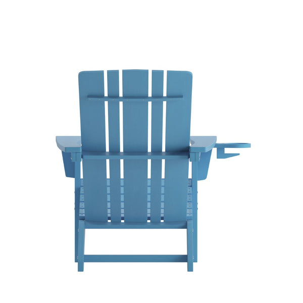 English Elm Halifax Adirondack Chair - Stylish, Weather-Resistant HDPE for Ultimate Comfort & Easy Maintenance Blue LE-HMP-1045-10-BL-GG