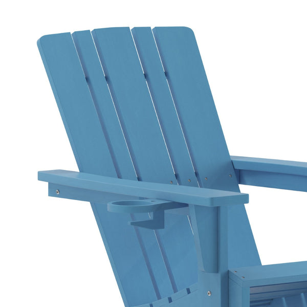 English Elm Halifax Adirondack Chair - Stylish, Weather-Resistant HDPE for Ultimate Comfort & Easy Maintenance Blue LE-HMP-1045-10-BL-GG