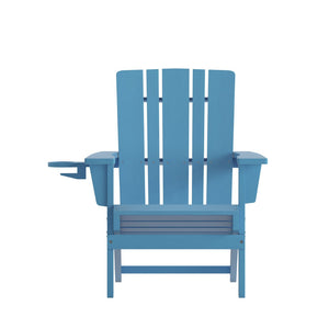 English Elm Halifax Adirondack Chair - Stylish, Weather-Resistant HDPE for Ultimate Comfort & Easy Maintenance Blue LE-HMP-1045-10-BL-GG