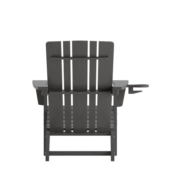 English Elm Halifax Adirondack Chair - Stylish, Weather-Resistant HDPE for Ultimate Comfort & Easy Maintenance Gray LE-HMP-1045-10-GY-GG