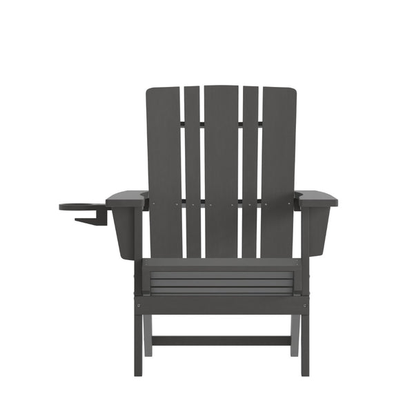 English Elm Halifax Adirondack Chair - Stylish, Weather-Resistant HDPE for Ultimate Comfort & Easy Maintenance Gray LE-HMP-1045-10-GY-GG