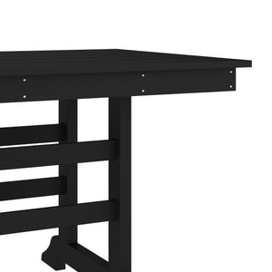 English Elm Abraham Commercial-Grade 72" Rectangle Recycled HDPE Adirondack Dining Table for Year-Round Use Black LE-HMP-158-01-BLK-GG