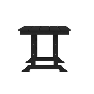 English Elm Abraham Commercial-Grade 72" Rectangle Recycled HDPE Adirondack Dining Table for Year-Round Use Black LE-HMP-158-01-BLK-GG