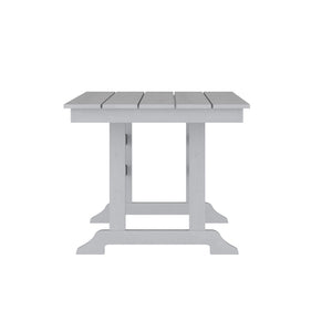 English Elm Abraham Commercial-Grade 72" Rectangle Recycled HDPE Adirondack Dining Table for Year-Round Use Gray LE-HMP-158-01-GRY-GG