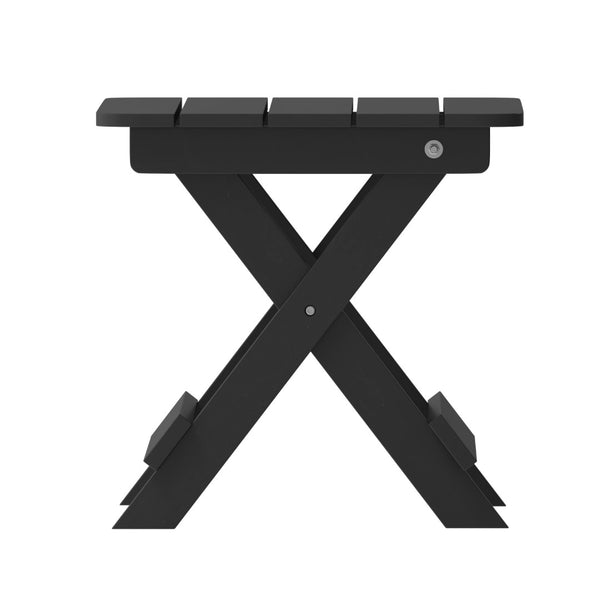 English Elm Manchester Commercial Grade 3-Piece Indoor/Outdoor Set with Durable Rocking Chairs & Table Black LE-HMP-2002-2-T1620H-BK-GG