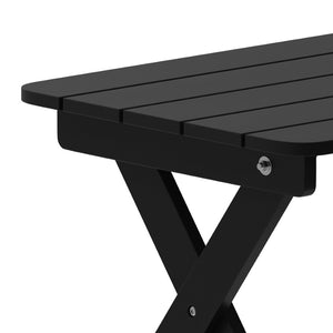 English Elm Monterey Commercial Grade 3-Piece Adirondack Set with Adjustable Loungers and Folding Side Table Black LE-HMP-2017-2-T1620H-BK-GG