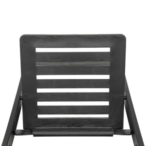 English Elm HERCULES Commercial Lightweight Wood-Look Resin Folding Event Chair for Indoor/Outdoor Use Black LE-L-1-BK-SLAT-GG