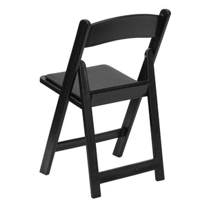 English Elm HERCULES 2 Pack Durable Indoor/Outdoor Folding Event Chairs with Classic Wood Look for Any Space Black 2-LE-L-1-BLACK-GG