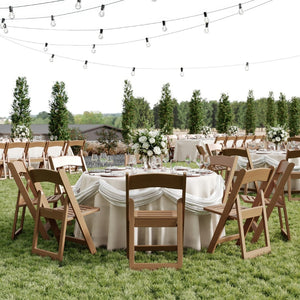 English Elm HERCULES Commercial Lightweight Wood-Look Resin Folding Event Chair for Indoor/Outdoor Use Chestnut LE-L-1-CHSNT-SLAT-GG