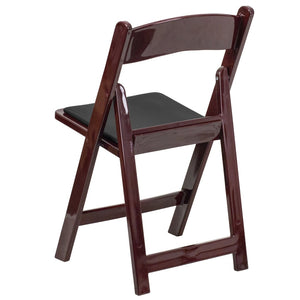 English Elm HERCULES 2 Pack Durable Indoor/Outdoor Folding Event Chairs with Classic Wood Look for Any Space Red Mahogany 2-LE-L-1-MAH-GG