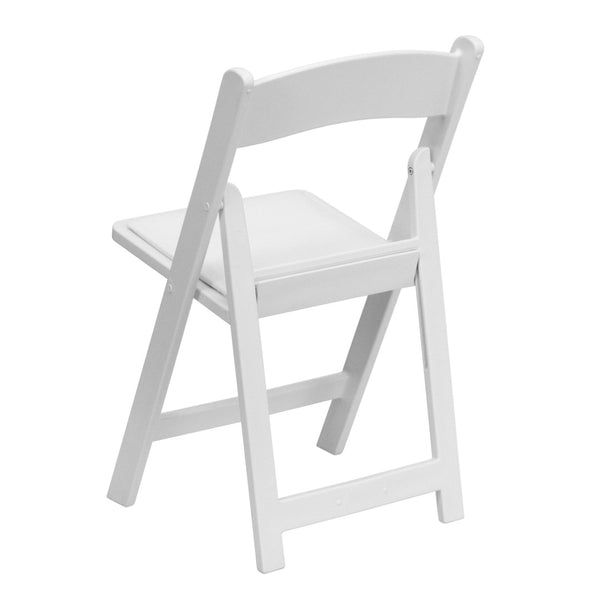 English Elm HERCULES 2 Pack Durable Indoor/Outdoor Folding Event Chairs with Classic Wood Look for Any Space White 2-LE-L-1-WHITE-GG