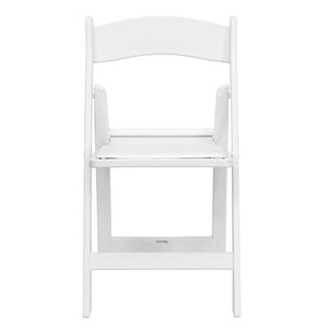 English Elm HERCULES 2 Pack Durable Indoor/Outdoor Folding Event Chairs with Classic Wood Look for Any Space White 2-LE-L-1-WHITE-GG