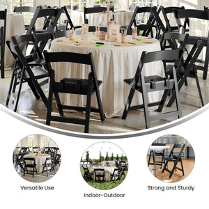 English Elm HERCULES Kids Folding Chair – Durable, Lightweight, Waterproof Seat for Indoor and Outdoor Events Black LE-L-1K-BK-GG