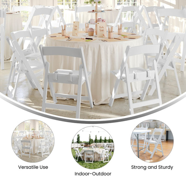 English Elm HERCULES Kids Folding Chairs Set of 2 | Durable, Lightweight Resin with Padded Seats for Events 2-LE-L-1K-GG