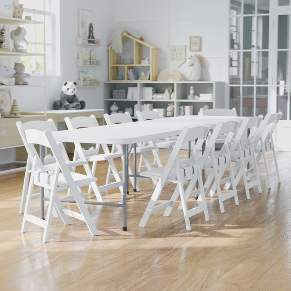 English Elm HERCULES Kids Folding Chairs Set of 2 | Durable, Lightweight Resin with Padded Seats for Events 2-LE-L-1K-GG