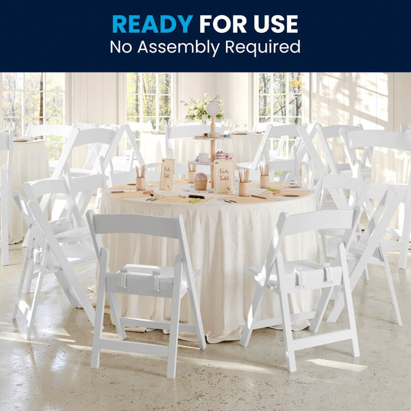 English Elm HERCULES Kids Folding Chairs Set of 2 | Durable, Lightweight Resin with Padded Seats for Events 2-LE-L-1K-GG