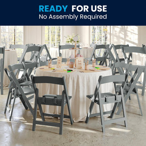 English Elm HERCULES Kids Folding Chair – Durable, Lightweight, Waterproof Seat for Indoor and Outdoor Events Gray LE-L-1K-GY-GG