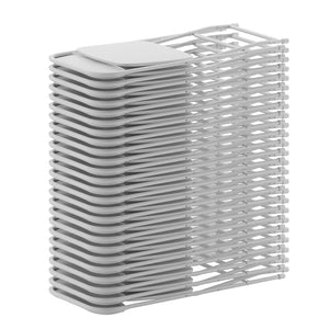 English Elm Hercules Series Plastic Folding Chair Set - Durable, Comfortable 650LB Capacity for Events & Gatherings White 2-LE-L-3-WHITE-GG