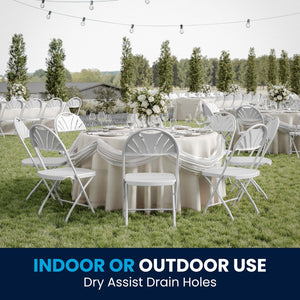 English Elm 2 Pack HERCULES Series Folding Chairs with 650 lb Capacity for Events, Home Use, and Storage Solutions White 2-LE-L-4-WHITE-GG