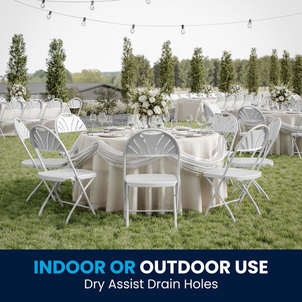 English Elm 2 Pack HERCULES Series Folding Chairs with 650 lb Capacity for Events, Home Use, and Storage Solutions White 2-LE-L-4-WHITE-GG