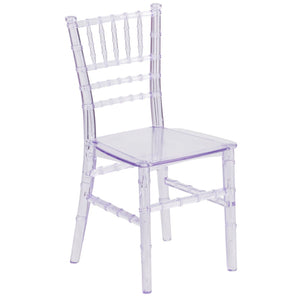 English Elm HERCULES Child Size Transparent Chiavari Chair – Elegant, Durable Seating for Events & Everyday Fun Clear LE-L-7K-CL-GG