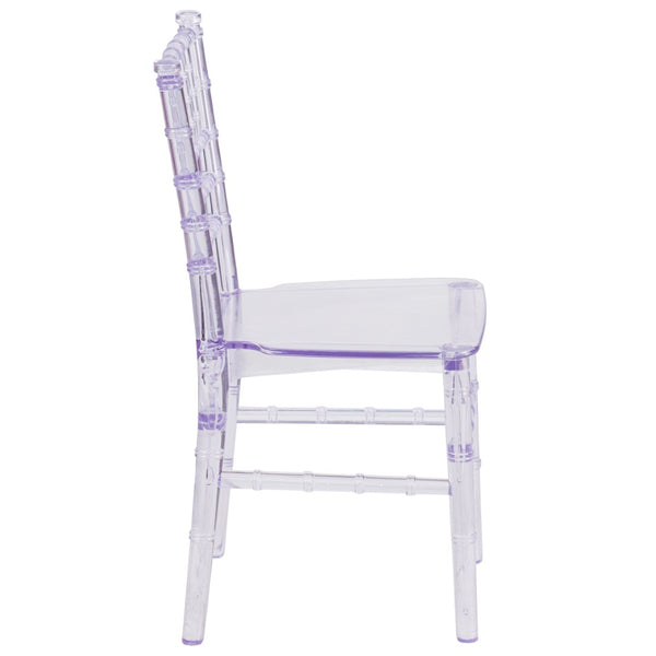 English Elm HERCULES Child Size Transparent Chiavari Chair – Elegant, Durable Seating for Events & Everyday Fun Clear LE-L-7K-CL-GG