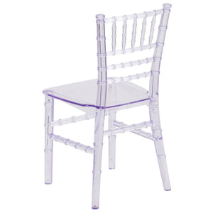 English Elm HERCULES Child Size Transparent Chiavari Chair – Elegant, Durable Seating for Events & Everyday Fun Clear LE-L-7K-CL-GG