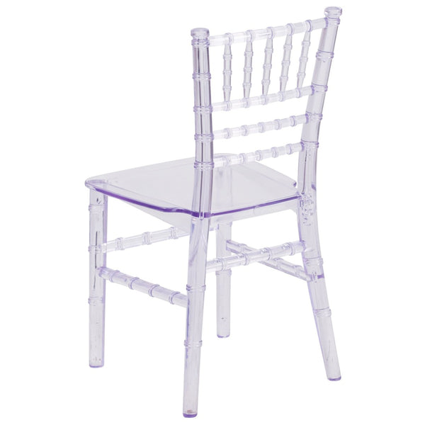 English Elm HERCULES Child Size Transparent Chiavari Chair – Elegant, Durable Seating for Events & Everyday Fun Clear LE-L-7K-CL-GG