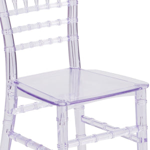 English Elm HERCULES Child Size Transparent Chiavari Chair – Elegant, Durable Seating for Events & Everyday Fun Clear LE-L-7K-CL-GG