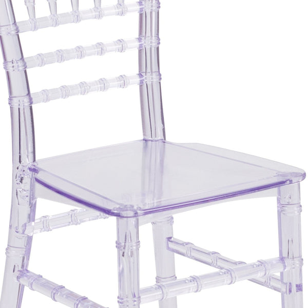 English Elm HERCULES Child Size Transparent Chiavari Chair – Elegant, Durable Seating for Events & Everyday Fun Clear LE-L-7K-CL-GG