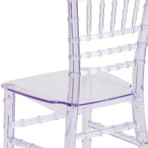 English Elm HERCULES Child Size Transparent Chiavari Chair – Elegant, Durable Seating for Events & Everyday Fun Clear LE-L-7K-CL-GG