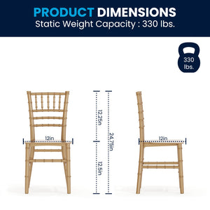 English Elm HERCULES Child Size Transparent Chiavari Chair – Elegant, Durable Seating for Events & Everyday Fun Gold LE-L-7K-GD-GG