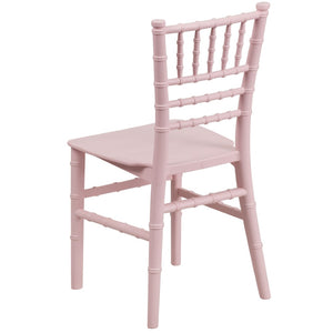 English Elm HERCULES Child Size Transparent Chiavari Chair – Elegant, Durable Seating for Events & Everyday Fun Pink LE-L-7K-PK-GG