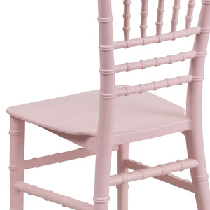 English Elm HERCULES Child Size Transparent Chiavari Chair – Elegant, Durable Seating for Events & Everyday Fun Pink LE-L-7K-PK-GG