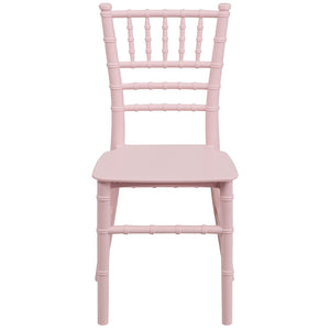 English Elm HERCULES Child Size Transparent Chiavari Chair – Elegant, Durable Seating for Events & Everyday Fun Pink LE-L-7K-PK-GG