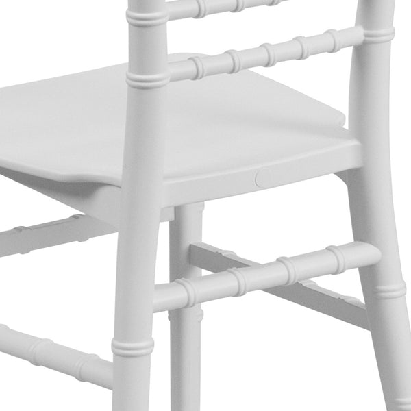 English Elm HERCULES Child Size Transparent Chiavari Chair – Elegant, Durable Seating for Events & Everyday Fun White LE-L-7K-WH-GG