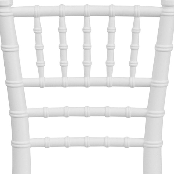 English Elm HERCULES Child Size Transparent Chiavari Chair – Elegant, Durable Seating for Events & Everyday Fun White LE-L-7K-WH-GG