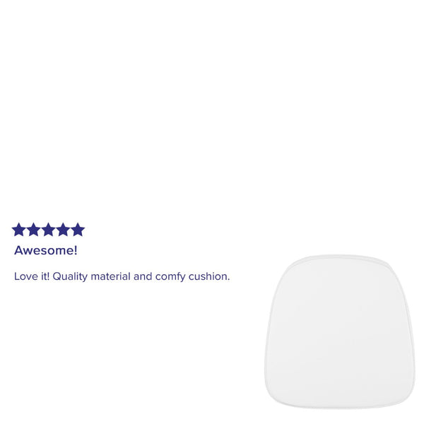 English Elm Louise Soft Fabric Chiavari Chair Cushion for Enhanced Comfort and Style at Events and Home Use Snow White LE-L-C-SN-WH-GG