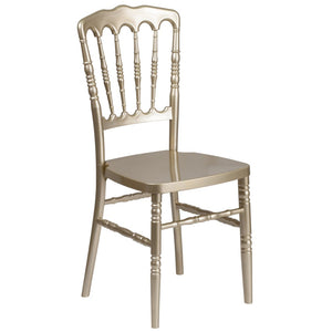 English Elm HERCULES Series Resin Stacking Napoleon Chair – Elegant, Durable Seating for Events and Gatherings Gold LE-L-MON-GD-GG