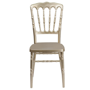English Elm HERCULES Series Resin Stacking Napoleon Chair – Elegant, Durable Seating for Events and Gatherings Gold LE-L-MON-GD-GG