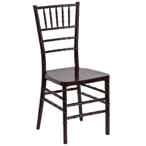 English Elm HERCULES Premium Stacking Chiavari Chair - Elegant Resin Seating for Weddings, Events & Rentals Mahogany LE-MAHOGANY-GG