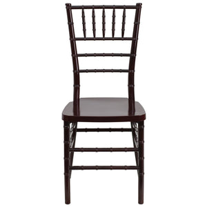 English Elm HERCULES Premium Stacking Chiavari Chair - Elegant Resin Seating for Weddings, Events & Rentals Mahogany LE-MAHOGANY-GG