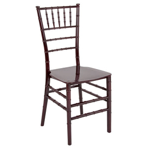 English Elm HERCULES Series Stacking Chiavari Chair - Elegant, Durable Seating for Events with Compact Storage Options Mahogany LE-MAHOGANY-M-GG