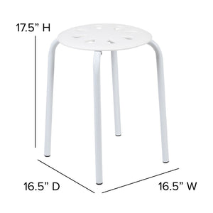 English Elm Bailey Nesting Stack Stools Set of 5 - Lightweight, Durable, Space-Saving Seating for Any Occasion Assorted 17.5"H LE-S1-MC-GG