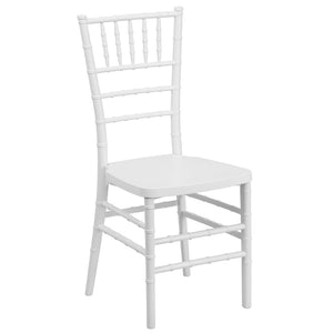 English Elm HERCULES Premium Stacking Chiavari Chair - Elegant Resin Seating for Weddings, Events & Rentals White LE-WHITE-GG